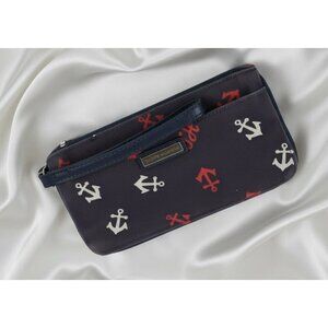 Tommy Hilfiger Nautical Print Canvas Wristlet
